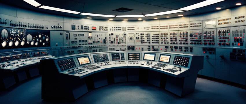 Nuclear plant control room as imagined by Generative AI
