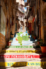 picturesque streets and alleyways of the city of agrigento, sicily, italy