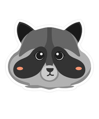 Fototapeta premium Süßer Waschbär Gesicht mit rosa Bäckchen 