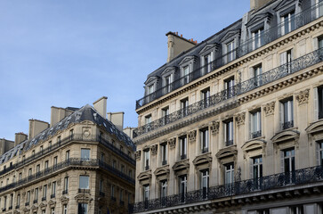 Fototapeta na wymiar Paris residential architecture