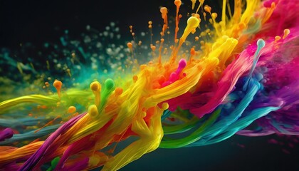 Abstract Colorful Cables Background Art Illustration