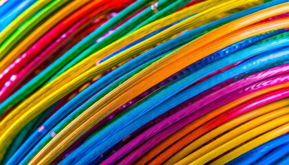 Abstract Colorful Cables Background Art Illustration