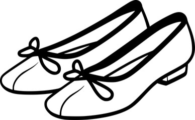 Hand-drawn Shopping Ladies Shoe Vintage Outline Icon