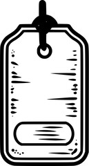 Hand-drawn Price Tag for Shopping Vintage Outline Icon