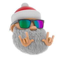 EMOJI 3D SANTA CLAUS CARTOON ISOLATED
