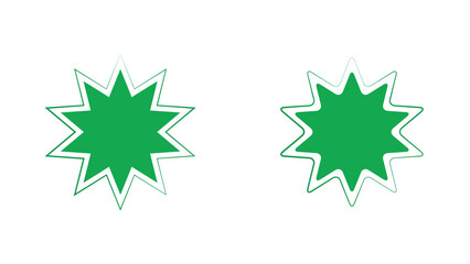 Starburst, sunburst star shape vector element