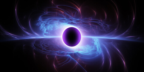 technology background with plasma energy, nuclear fusion technology 