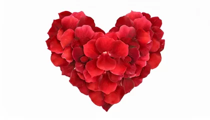 Fotobehang Heart rose petals makes a heart form from petals © CreativeStock