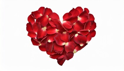 Heart rose petals makes a heart form from petals