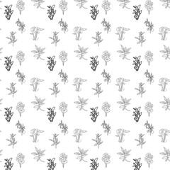 
Flowers drawing background decoration design.