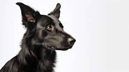 Isolated dog portrait, pristine and versatile for a wide range of applications.