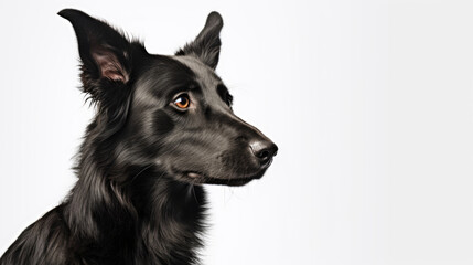 Fototapeta premium Isolated dog portrait, pristine and versatile for a wide range of applications.