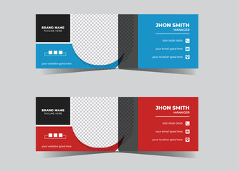Free vector email signature design and professional business cover design template
