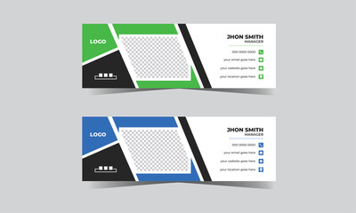 Free vector email signature design and professional business cover design template