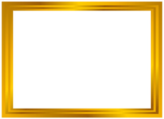 Golden horizontal rectangular frame