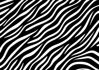 Contemporary vector background featuring a zebra skin pattern. This animal fur design is perfect for fabric applications, wrapping paper, textiles, and wallpapers.