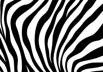 Contemporary vector background featuring a zebra skin pattern. This animal fur design is perfect for fabric applications, wrapping paper, textiles, and wallpapers. - obrazy, fototapety, plakaty