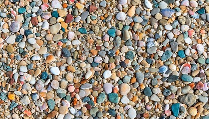 Colorful sea stones on the beach texture background