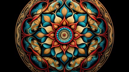 A captivating and intricate mandala, where colors and patterns weave a compelling story.