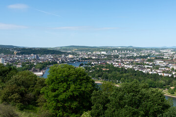 Stadt Koblenz, Blick in Richtung Mosel