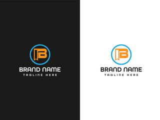 book letter business logo design