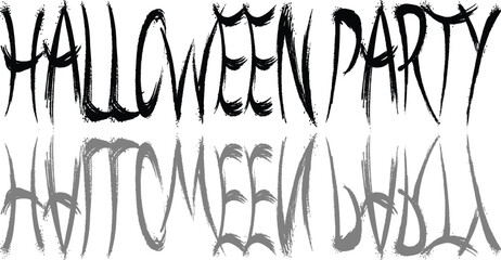 Halloween Party text sign illustration on white background