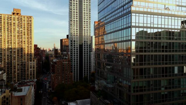 New York 2023. Stock aerial video b roll clip