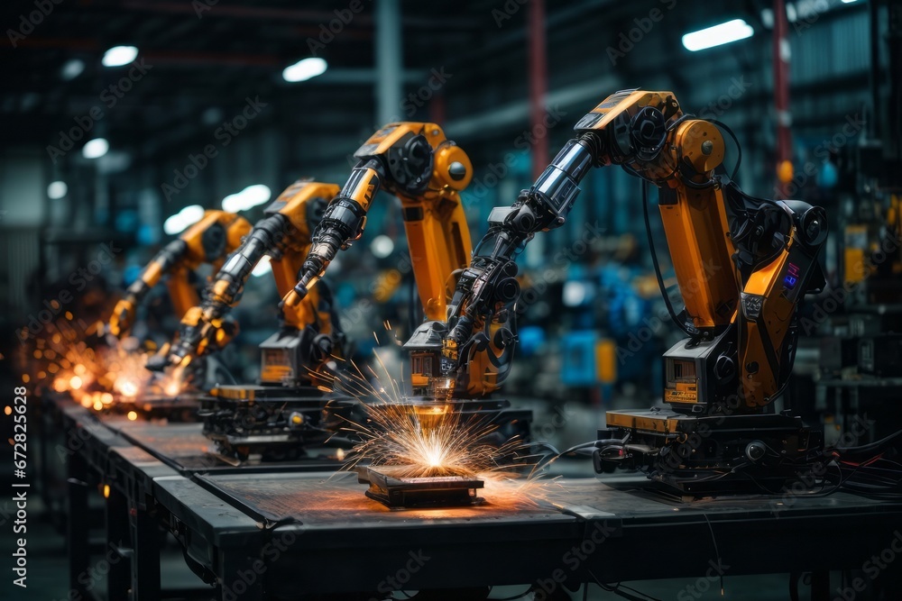 Poster Automated robots with welding system