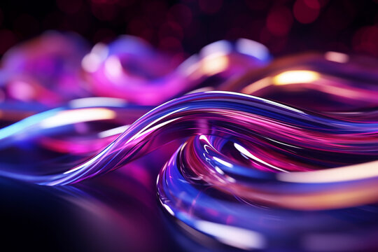 3d rendering of abstract background with bokeh defocused lights