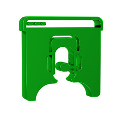 Green Telephone 24 hours support icon isolated on transparent background. All-day customer support call-center. Full time call services.