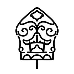 Gunungan Wayang Line art