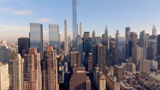 Stock video New York drone footage 2023