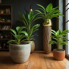 The indoor plant textures details