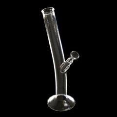 Glass Bong isolated On Black Background