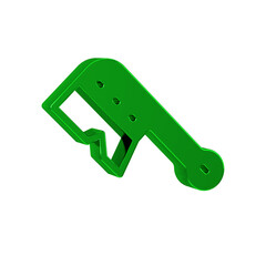 Green Beekeeping brush icon isolated on transparent background. Tool of the beekeeper.