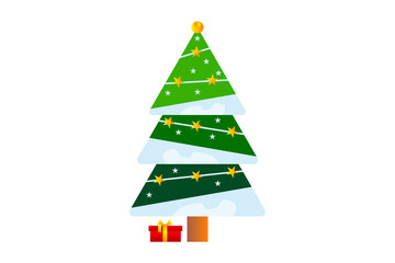 christmas tree made of paper,  png background, Transparent image