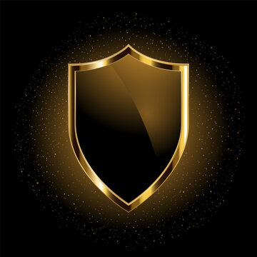 Shield Shape with Silver Gradient. Sheild security and guarantee symbol vector design element