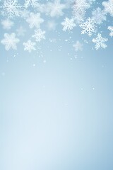 Naklejka na ściany i meble Cheerful Snowflakes Seasonal Card Art with white space