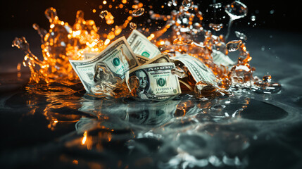 Melting digital and analog money in flames and liquid