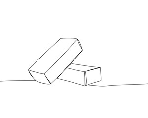 Brick, construction, building walls, building materials one line art. Continuous line drawing of repair, professional, hand, people, concept, support, maintenance.