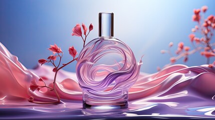 Fresh and scented perfume container. Generative AI