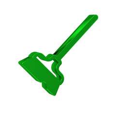 Green Mop icon isolated on transparent background. Cleaning service concept.