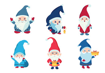 Set of Christmas gnomes