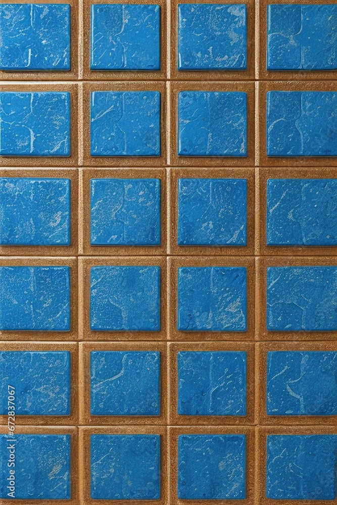 Poster elegance background in byzantine-inspired gilded cerulean tiles with generative ai