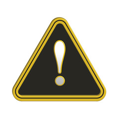 exclamation mark warning sign yellow triangle vector design element