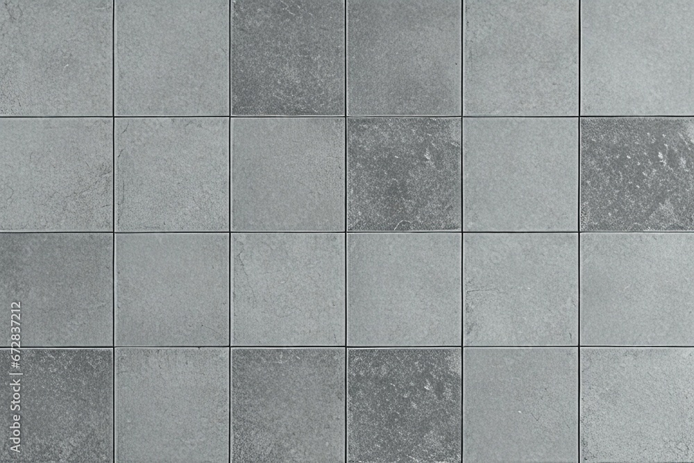 Poster a gray tiled wall background with generative ai technology