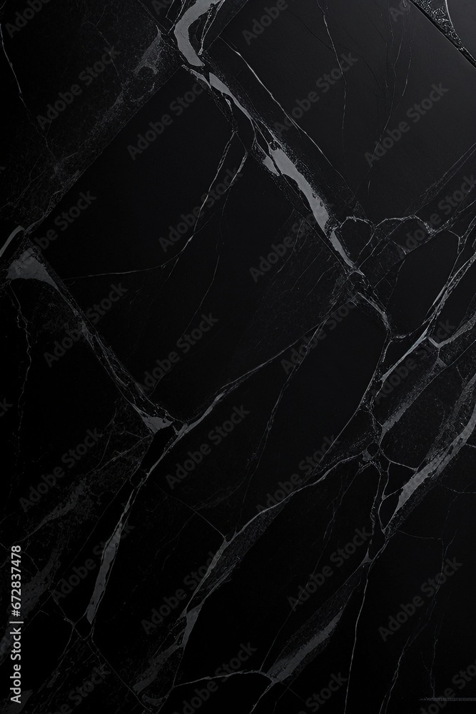 Poster black and white marble texture background with generative ai technology