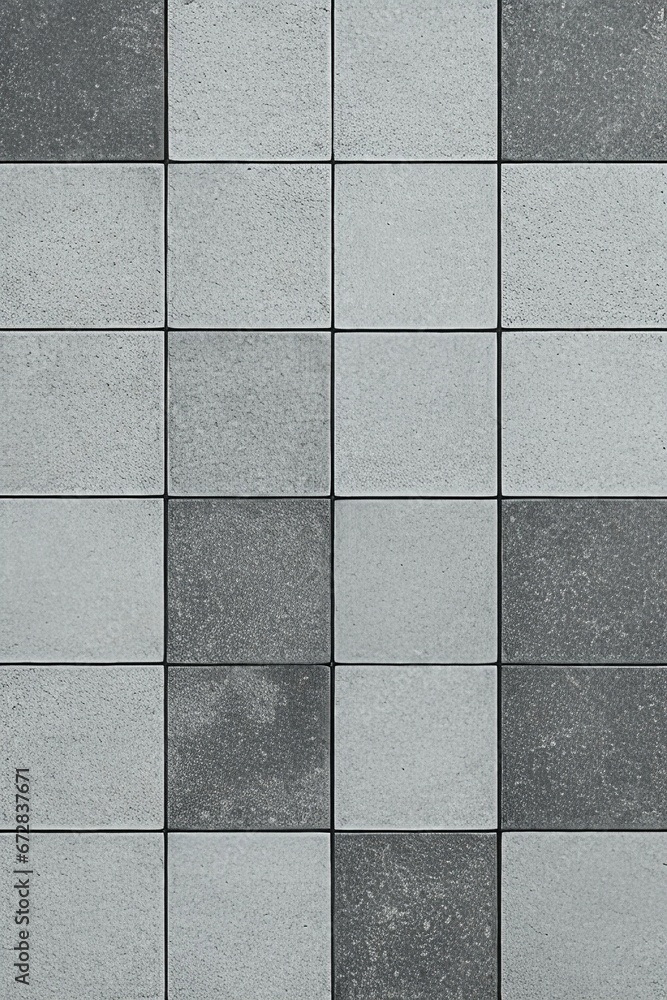 Poster a gray tiled wall background with generative ai technology