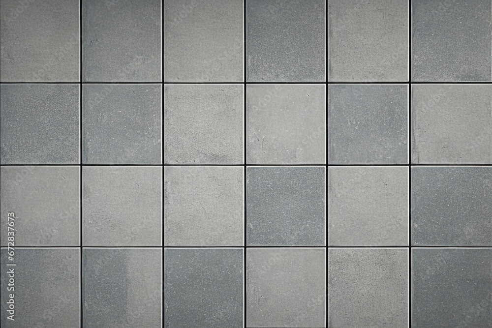 Poster a gray tiled wall background with generative ai technology