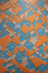 Abstract background of broken tiles in various colors with Generative AI technology